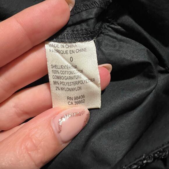 THEORY Womens Size 0 Black DRESA Cotton Shift Mini Dress with Sequin Band - Picture 6 of 8